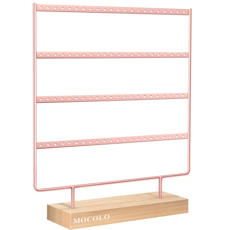 Mocolo Earring Holder Stand, Earring Organizer Display Holder Stand for Hanging Earrings(88 Holes & 4 Layers) - Image 1